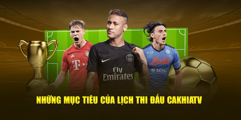 Những mục tiêu của lịch thi đấu Cakhiatv